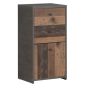 Grey Chest of Drawers - BEACON Tallboy Small Chest  2 Drawers