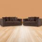 Desmond Jumbo Cord 3 Seater and 2 Seater Sofa Set - Chocolate Brown