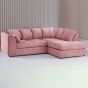 DESMOND Jumbo Cord 4 Seater L Shaped - Right Hand Facing Corner Sofa - Pink