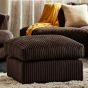 Desmond Jumbo Cord Upholstery Footstool - Brown