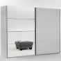 Erasmus 2 Door Mirrored Sliding Wardrobe - White