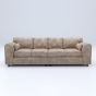 LORVANI Fabric 4 Seater Fullback Sofa - Beige