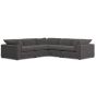 Corner Sofa - PUEBLA Fabric 4 Seater Right Hand Facing Slate