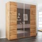 Lothian 2 Sliding Door 200cm Wardrobe with Mirror - Oak Wotan