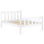 Double Bed - HARLAN Wooden 4ft6 Bed White