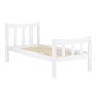 Single Bed - HARLAN Wooden 3ft Bed White