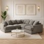 Jamba Double Padded Fabric Grey Corner Sofa