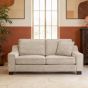 KAMILA Plush Fabric 3 Seater Sofa - Stone