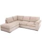 Corner Sofa - LARGE AMALFI Full Back Jumbo Cord Left Hand Cream