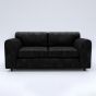 LORVANI Fabric 3 Seater Fullback Sofa - Black