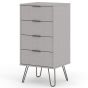 Grey Chest of Drawers - ARTA Tallboy Small Chest 4 Drawers