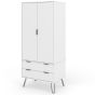 Augusta White 2 Door 2 Drawer Wardrobe
