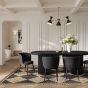 NUVEN Velvet Dining Chair - Black