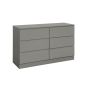 Grey Chest of Drawers - OPAL Large Chest 6 Drawers Double Chest