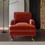 PAYTON Velvet Armchair - Burnt Orange