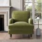 PAYTON Velvet Armchair - Olive Green