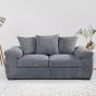 2 Seater Sofa - AMALFI Scatter Back Jumbo Cord Charcoal