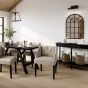 SHEA Linen Dining Chair with Arms - Stone
