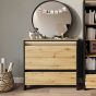 Oak Finish Chest of Drawers - SPRINGHILL Large Chest 3 Drawers