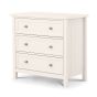 White Chest of Drawers - MALTON Medium Chest 3 Drawers