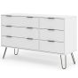 White Chest of Drawers - ARTA Large Chest  6 Drawers  Double Chest