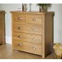 Oak Finish Chest of Drawers - WOKINGHAM Medium Chest 5 Drawers
