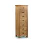 Oak Finish Chest of Drawers - MARCH Tallboy Medium Chest 7 Drawers