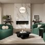 ZUVA Velvet 2 Seater Sofa - Forest Green
