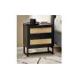 Padstow 2 Drawer Bedside - Black