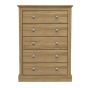 Oak Finish Chest of Drawers - DARTFORD Medium Chest  5 Drawers