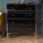 Black Chest of Drawers - FIESTA Medium Chest  4 Drawers
