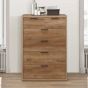 Oak Finish Chest of Drawers - STROUD Medium Chest 6 Drawers