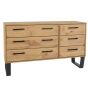 Oak Finish Chest of Drawers - TEWKESBURY Large Chest  6 Drawers