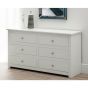 White Chest of Drawers - RAMSGATE Large Chest  6 Drawers  Double Chest