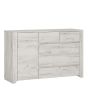 White Chest of Drawers - AKRON Large Chest  5 Drawers