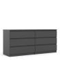 Black Chest of Drawers - NANAIMO Extra Large Chest  6 Drawers