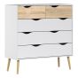 White Chest of Drawers - OSSETT IV Large Chest 5 Drawers