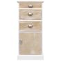 Oak Finish Chest of Drawers - LEDUC Tallboy Small Chest 4 Drawers