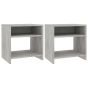 Bedside Cabinets 2 pcs Concrete Grey 40x30x40cm Engineered Wood - Loire