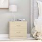 Bedside Cabinet Sonoma Oak 40x30x40cm Engineered Wood - Eldon