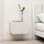 Bedside Cabinet White 40x30x30cm Engineered Wood - Maris