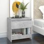 Bedside Cabinet Concrete Grey 40x30x39cm Engineered Wood