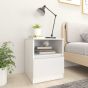 Bed Cabinets 2 pcs White 40x40x50cm Engineered Wood