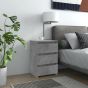Bed Cabinet Concrete Grey 40x35x62.5cm Engineered Wood