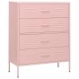 Pink Chest of Drawers - ESTERHAZY Medium Chest  4 Drawers