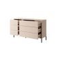 Oak Finish Chest of Drawers - DALLAS Large Chest  6 Drawers