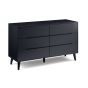 Grey Chest of Drawers - ASTRAL Large Chest  6 Drawers  Double Chest