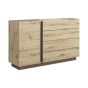 Oak Finish Chest of Drawers - ASMARA Large Chest 4 Drawers