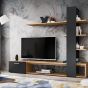 VERDEVO Wall TV Unit Black 190cm