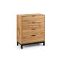 Oak Finish Chest of Drawers - BLAINE Medium Chest 4 Drawers